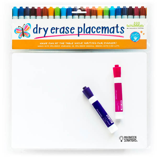 Dry Erase Placemats (Large) Set of 4 Imagination Starters