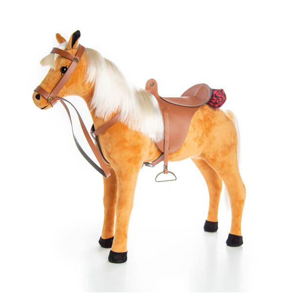 Chestnut Pony with Saddle