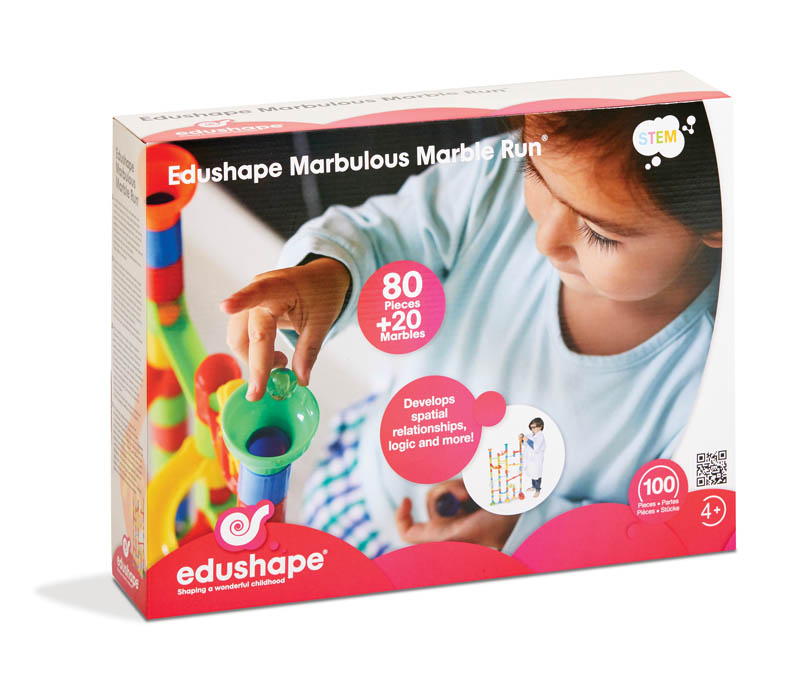 Marbulous Marble Run (100 pieces - 80 pieces, 20 marbles) | EduShape