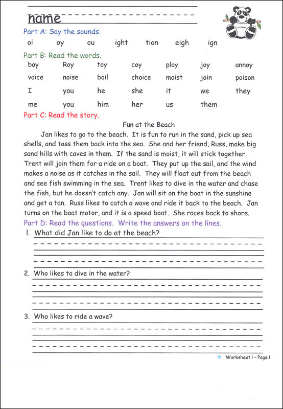 Reading Complete Level E Student Workbook Refill Pages Homeschool