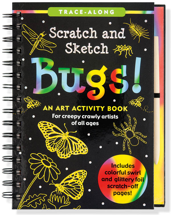 Bugs TraceAlong Scratch and Sketch Activity Book Peter Pauper Press