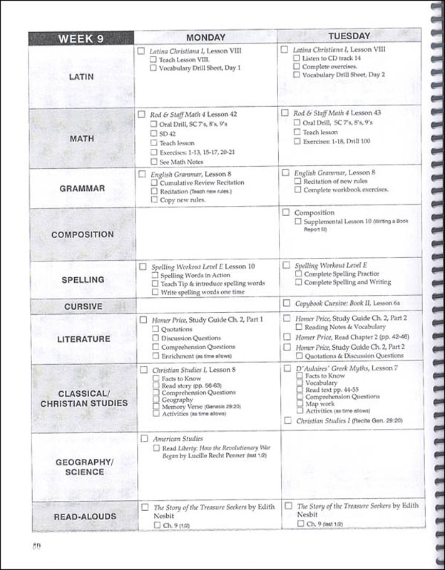 Fourth Grade Curriculum Manual for New Memoria Press Users
