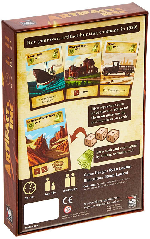 Artifacts Inc. Game Red Raven Games