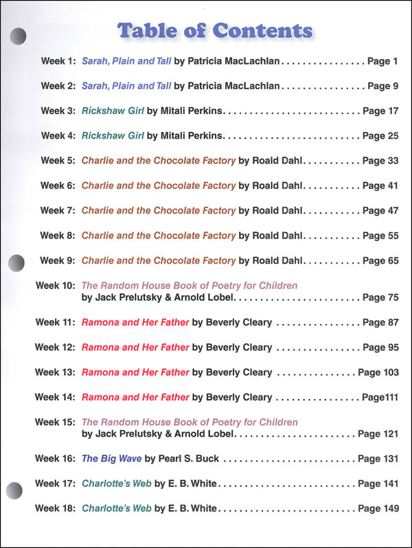 Lightning Literature Grade 3 Student Workbook Hewitt Research