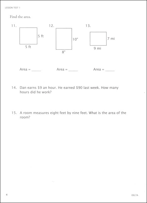 Math-U-See Delta Student Pack | Demme Learning | 9781608260751