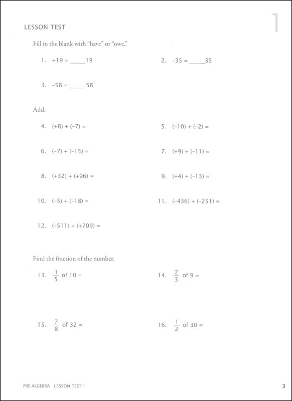 Math-U-See Pre-Algebra Student Pack | Demme Learning | 9781608263462