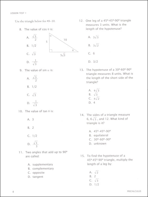 Math-U-See Pre-Calculus Student Pack | Demme Learning | 9781608263509