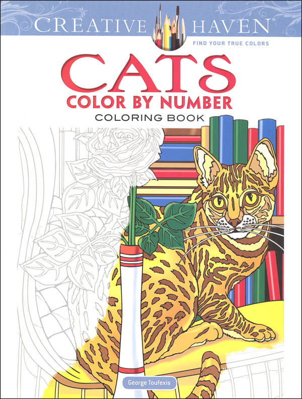 Cats Color by Number Coloring Book (Creative Haven) Dover