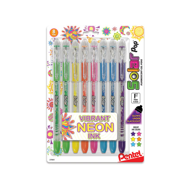 neon gel pen pack