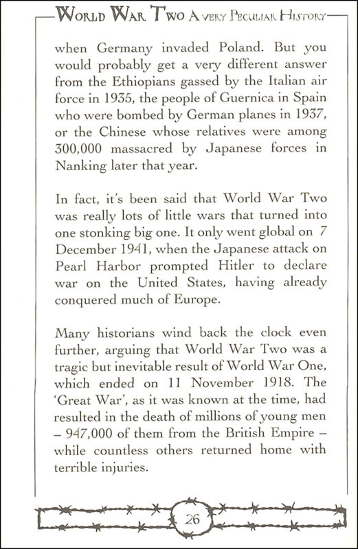 World War Two Very Peculiar History Salariya Book Company