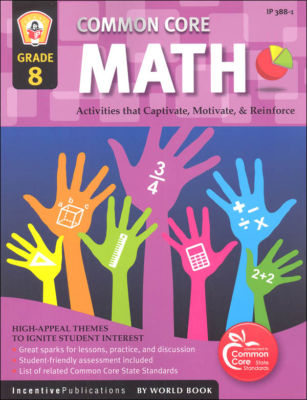 Common Core Math Activities Grade 8 | Incentive Publications