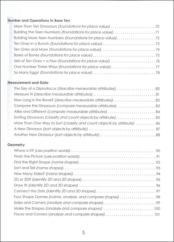 Common Core Math Activities Kindergarten | Incentive Publications