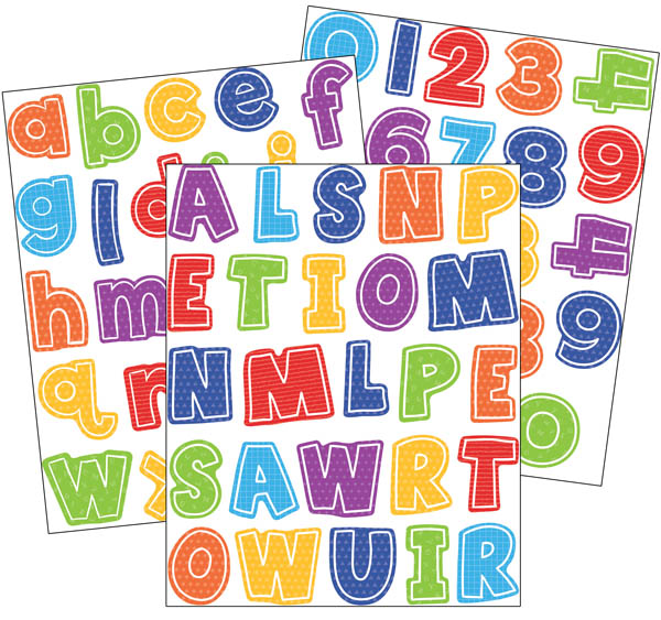 Letters And Numbers Stickers (470 Stickers) 