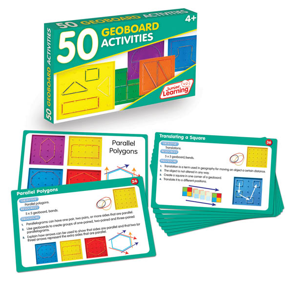 50 Geoboard Activity Cards | Junior Learning