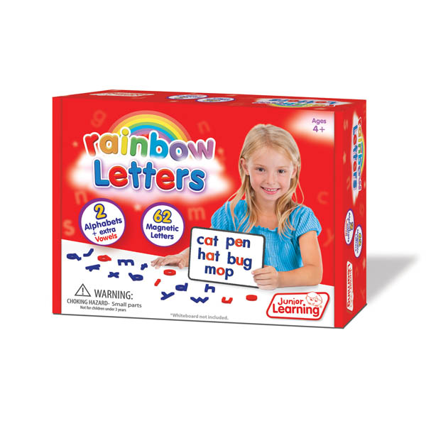 Rainbow Phonics Magnetic Letters and Built-In Magnet Board