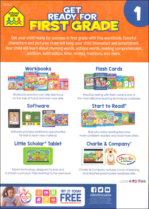 Get Ready for First Grade | School Zone | 9780887436819