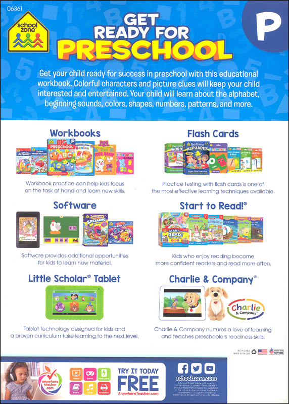 Get Ready for Preschool | School Zone | 9780887436796