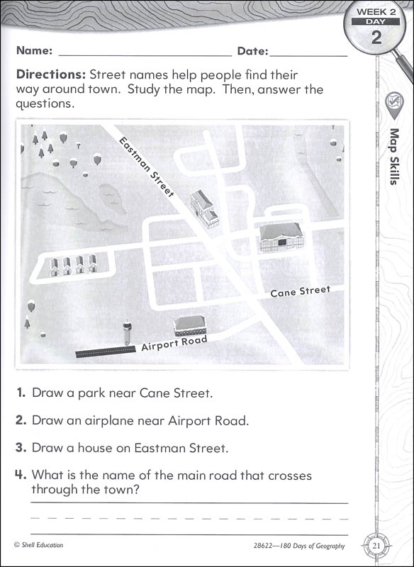 180 Days of Geography for First Grade | Shell Education | 9781425833022