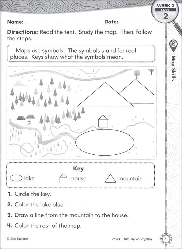 180 Days of Geography for Kindergarten Shell Education 9781425833015