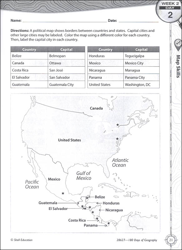 180 days of geography for sixth grade shell education