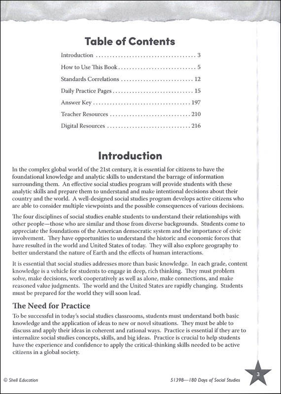 180 days of social studies for sixth grade shell education