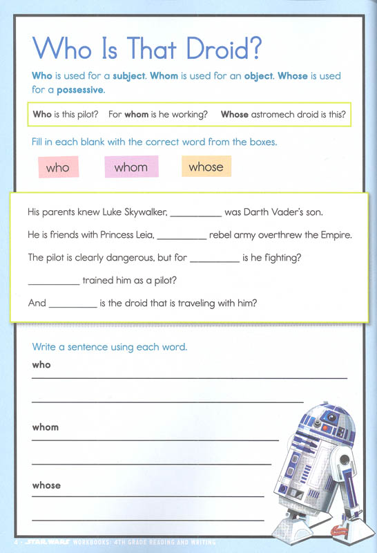 Star Wars Workbooks 4th Grade Reading and Writing | Workman Publishing