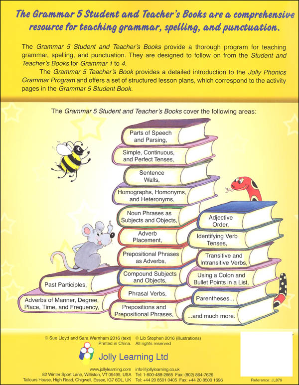 Jolly Phonics Grammar 5 Teacher's Book (Print Letters) Jolly Phonics