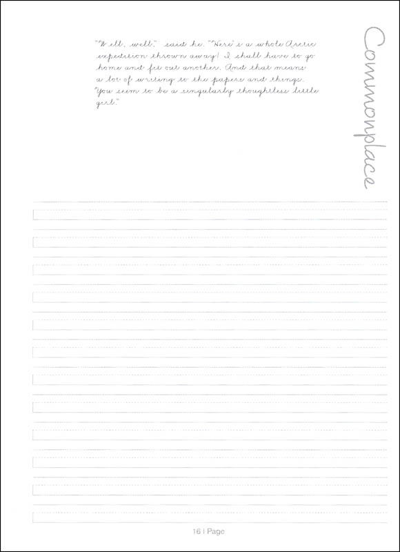 English Lessons Through Literature Level D Slant Cursive Workbook