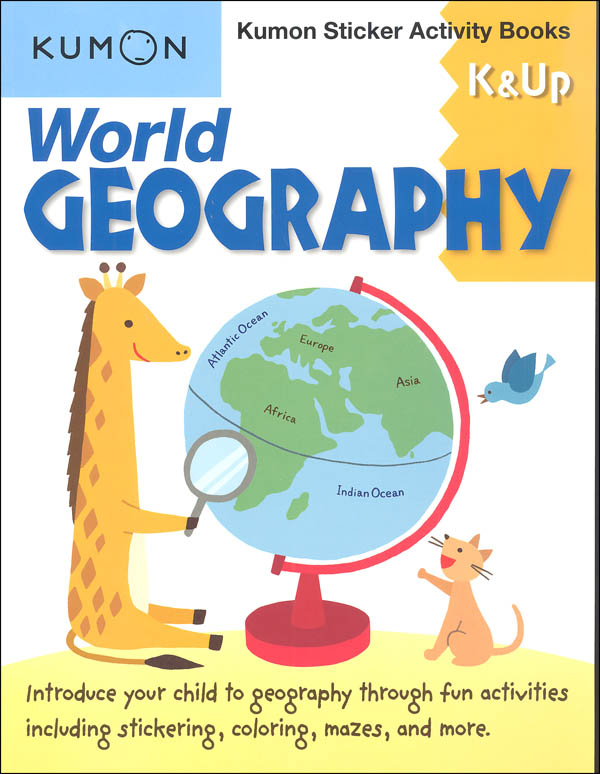World Geography Kumon Sticker Activity Book K & Up