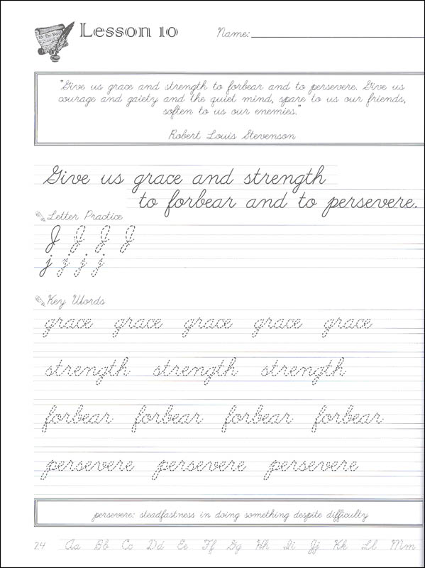 Patriotic Penmanship Grade 6 Enlarged Script | Laurelwood Books ...