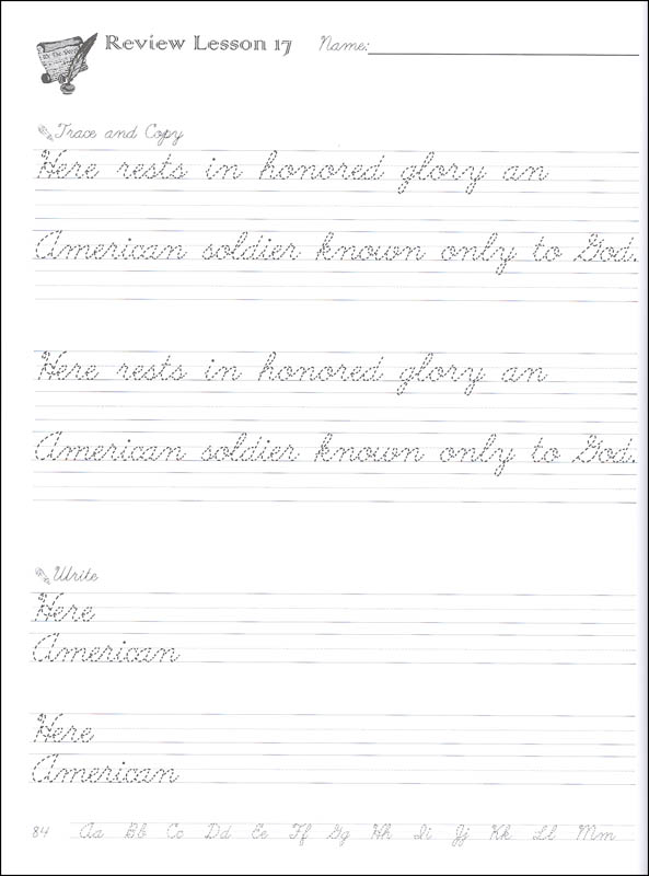 Patriotic Penmanship Grade 6 Enlarged Script | Laurelwood Books ...