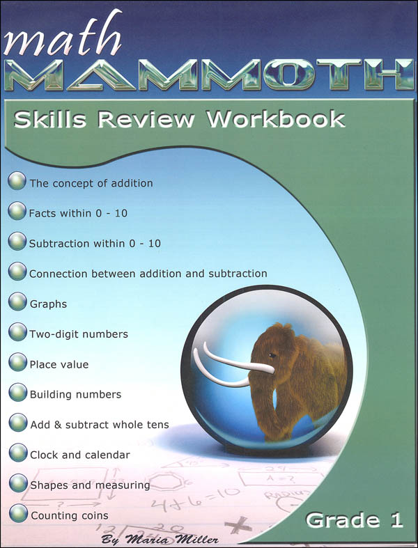 Math Mammoth Grade 1 Color Skills Review Workbook