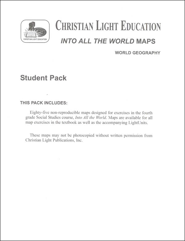 Social Studies 400 Into All the World Student Maps