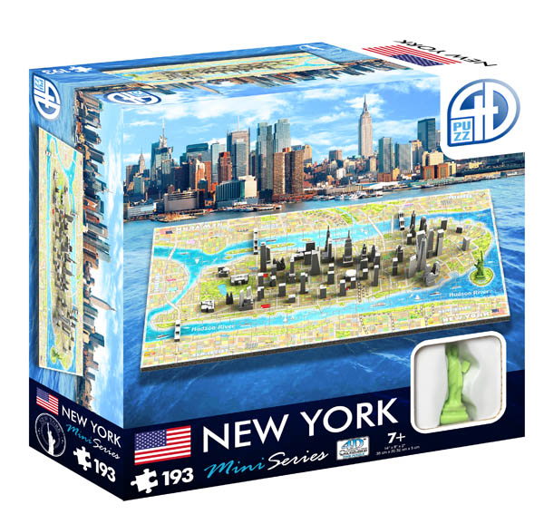 Marte Guau desconectado New York Mini 4D Puzzle | 4D Cityscape Time Puzzle 