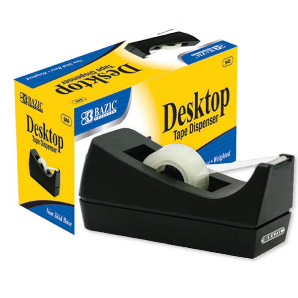 Desktop Tape Dispenser - Weighted 1" Core