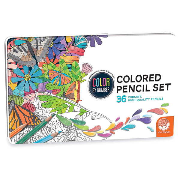 Color by Number 36 Colored Pencil Set | MindWare