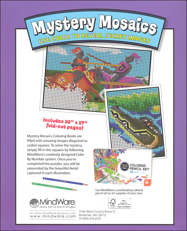 Download Color By Number Mystery Mosaics: Book 11 | MindWare