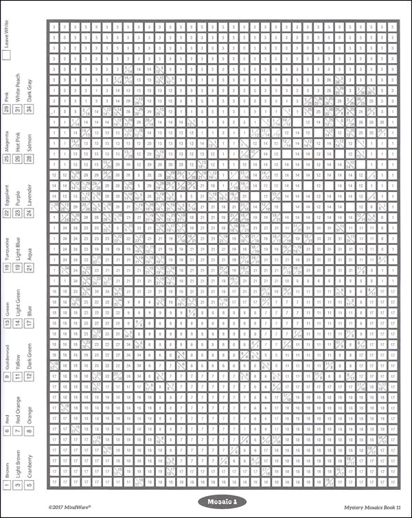 Color By Number Mystery Mosaics: Book 11 | MindWare