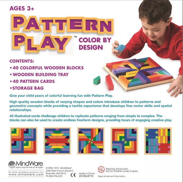 Mindware Pattern Play Blocks Age 2 & Up | MWA25105W - SupplyMe