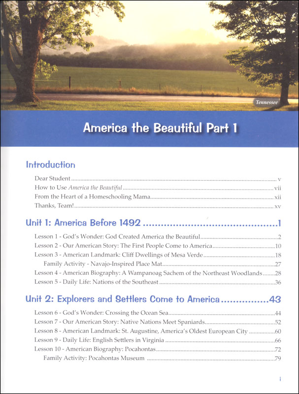 America The Beautiful Part 1 | Notgrass Company | 9781609991418