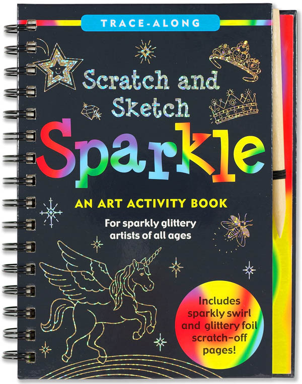 Sparkle Scratch and Sketch Trace-Along Activity Book | Peter Pauper