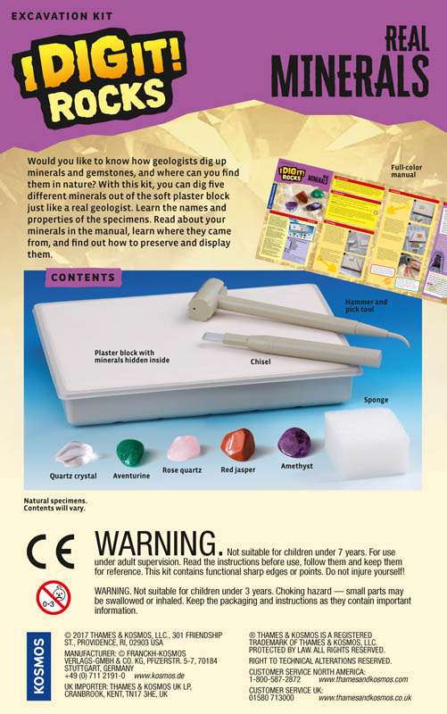 Real Minerals Excavation Kit (I Dig It! Rocks) Thames and Kosmos