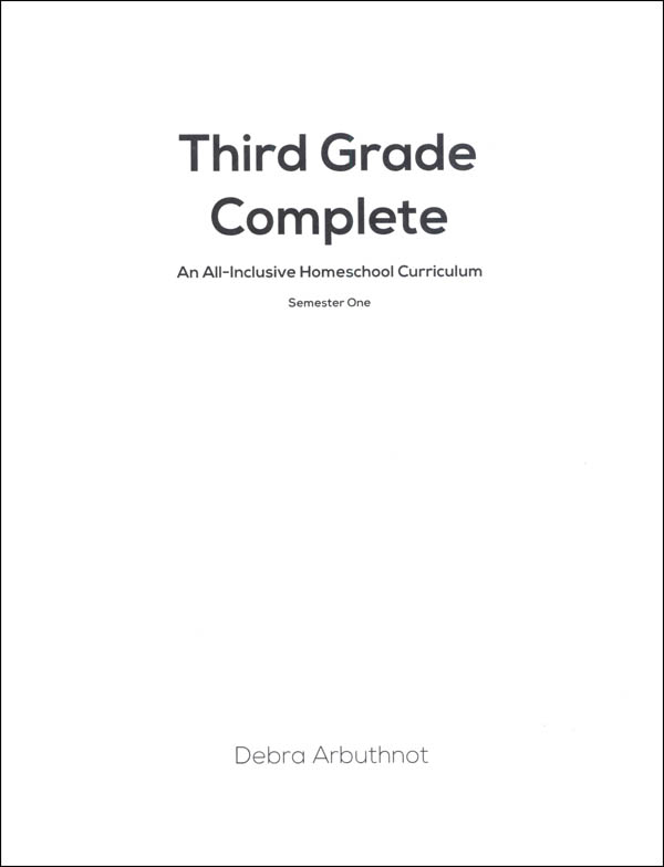 Third Grade Complete: Semester 1 Student Refill