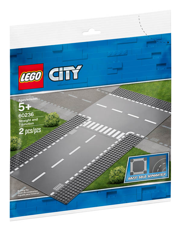 60236 Lego City Straight and T-junction 