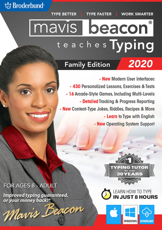 Mavis Beacon Teaches Typing 2020 Family Edition - Download - Windows or Mac