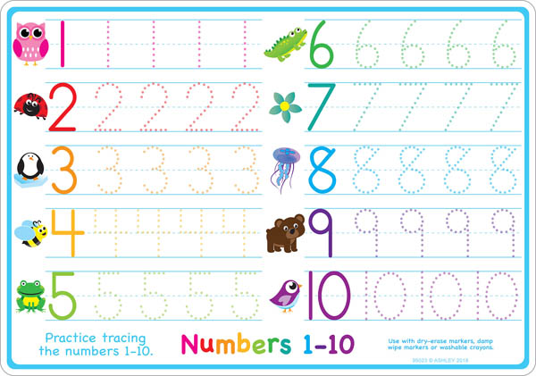 Numbers 1-10 Smart Poly Learning Mat | Ashley Productions