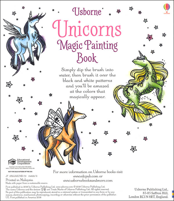 Unicorns Magic Painting Book Usborne 9780794543594