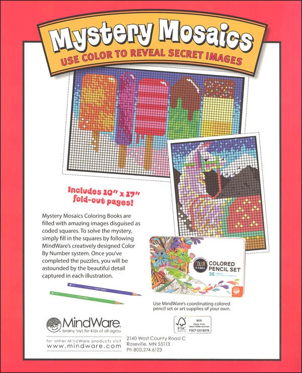 Color By Number Mystery Mosaics: Book 14 | MindWare