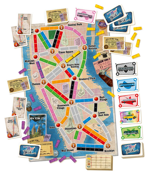 Ticket To Ride Express New York City 1960 Board Game New 
