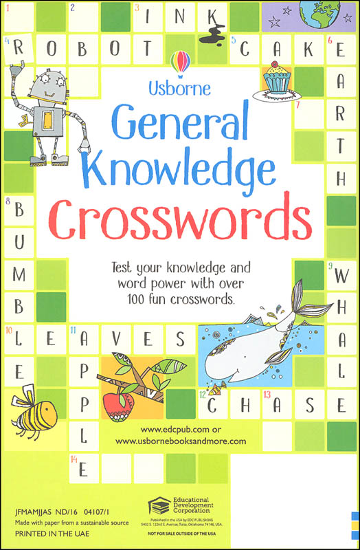 general knowledge crosswords edc usborne 9780794539849